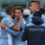 Biglia festeggia coi compagni