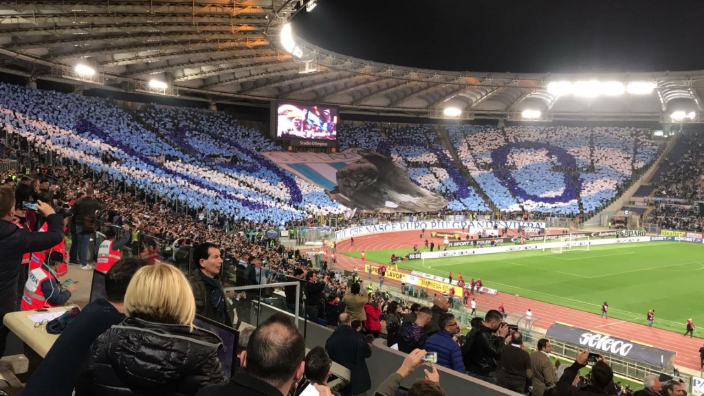 Derby, la coreografia della Curva Nord