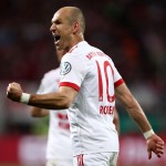Calciomercato Lazio, Arjen Robben mentre esulta dopo un gol.
