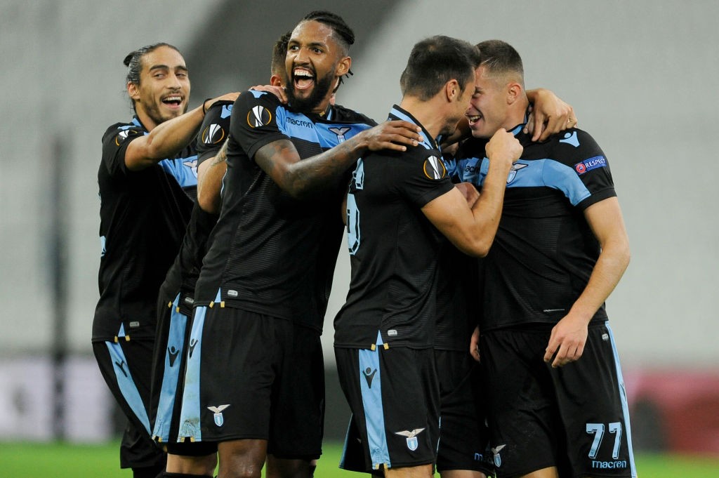 La Lazio festeggia a Marsiglia