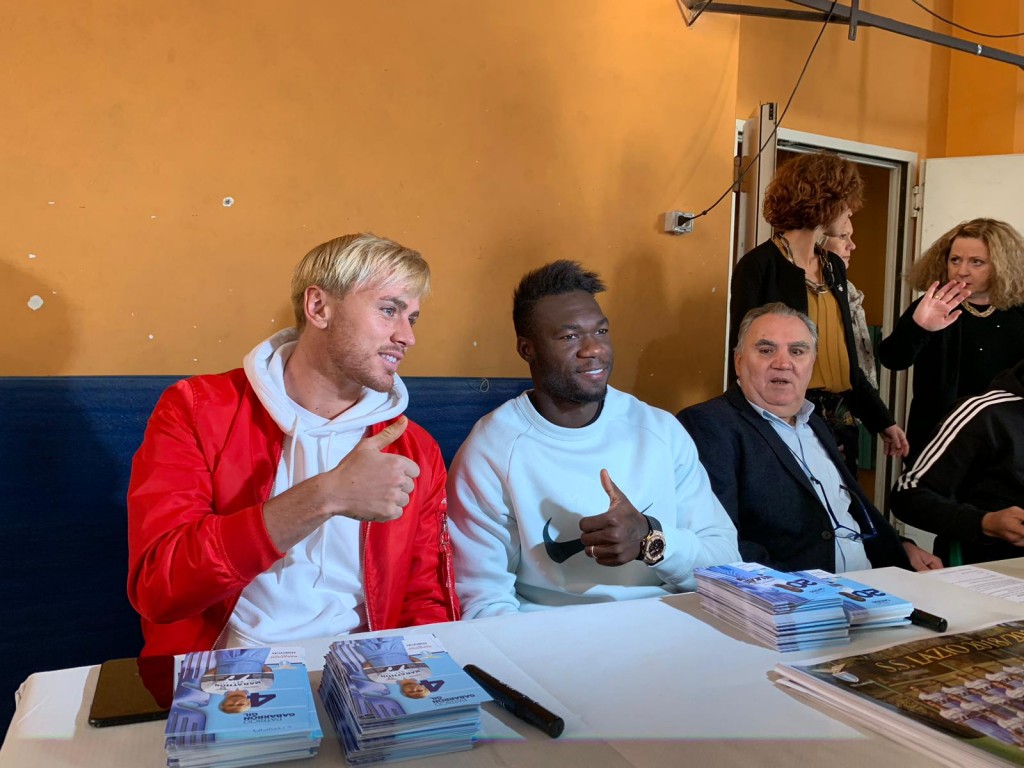 Lazio nelle scuole: presenti Caicedo, Patric e Rossi.