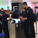 La Lazio in viaggio verso Cirpo per la partita di domani.