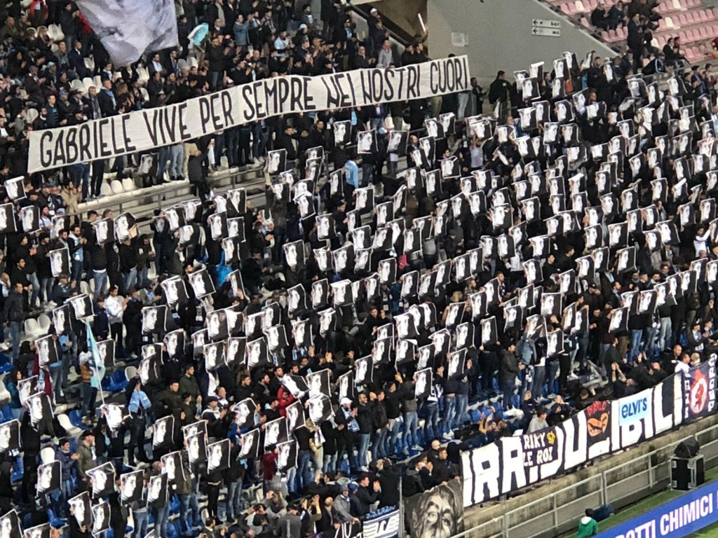 Sassuolo-Lazio, ecco la coreografia dei tifosi biancocelesti.