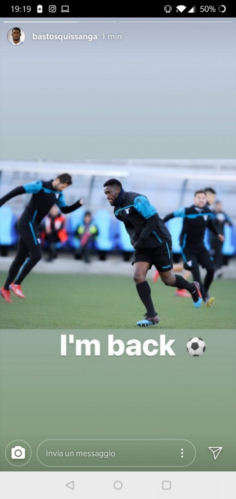 Questa la Instagram Story postata da Bastos sul suo profilo.