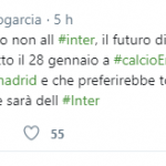Calciomercato Inter, ecco il tweet di Claudia Garcia su Mou