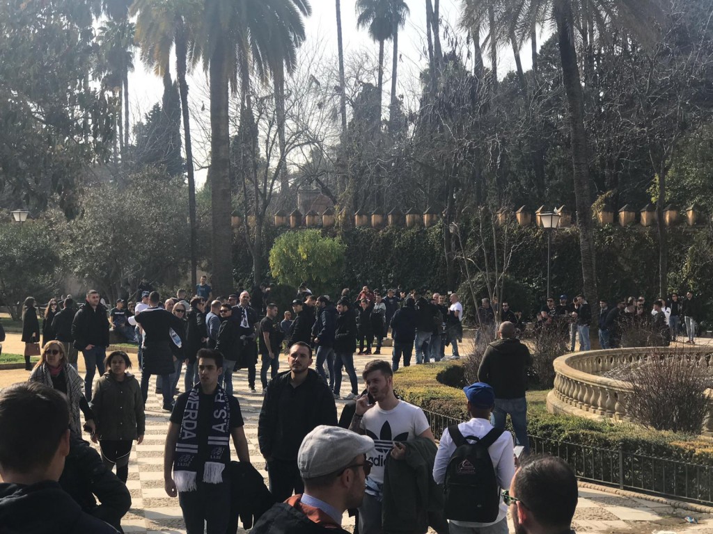 Tifosi Lazio a Siviglia