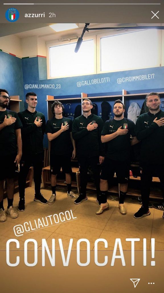 Immobile in campo contro la Lituania