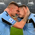 Lazio: Milinkovic abbraccia Marusic