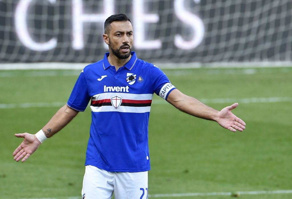 Notizie Lazio - Sampdoria, Quagliarella finisce KO