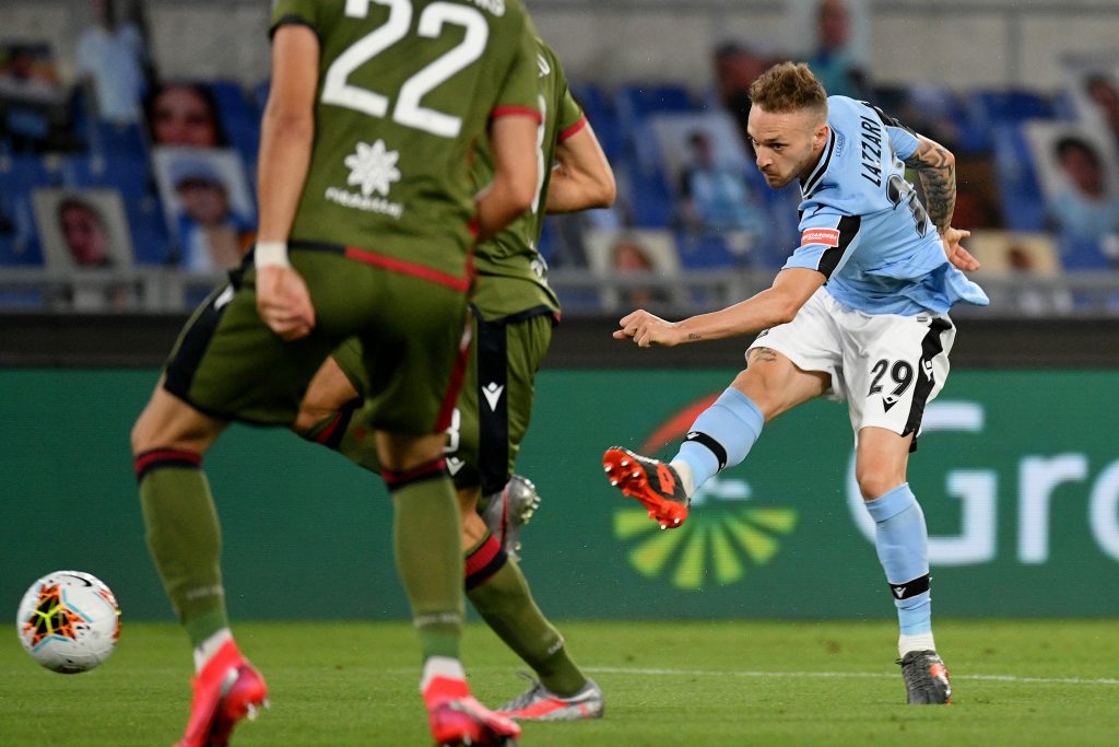 Lazio-Cagliari, Lazzari ci prova col destro