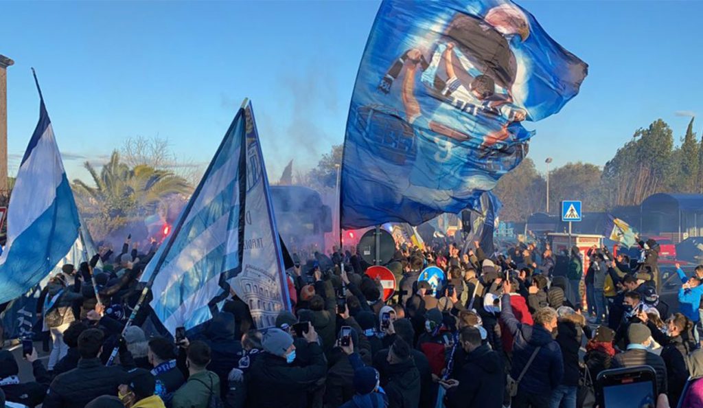 I tifosi biancocelesti in festa