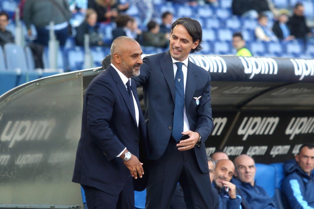Il saluto tra due ex Lazio: Fabio Liverani e Simone Inzaghi