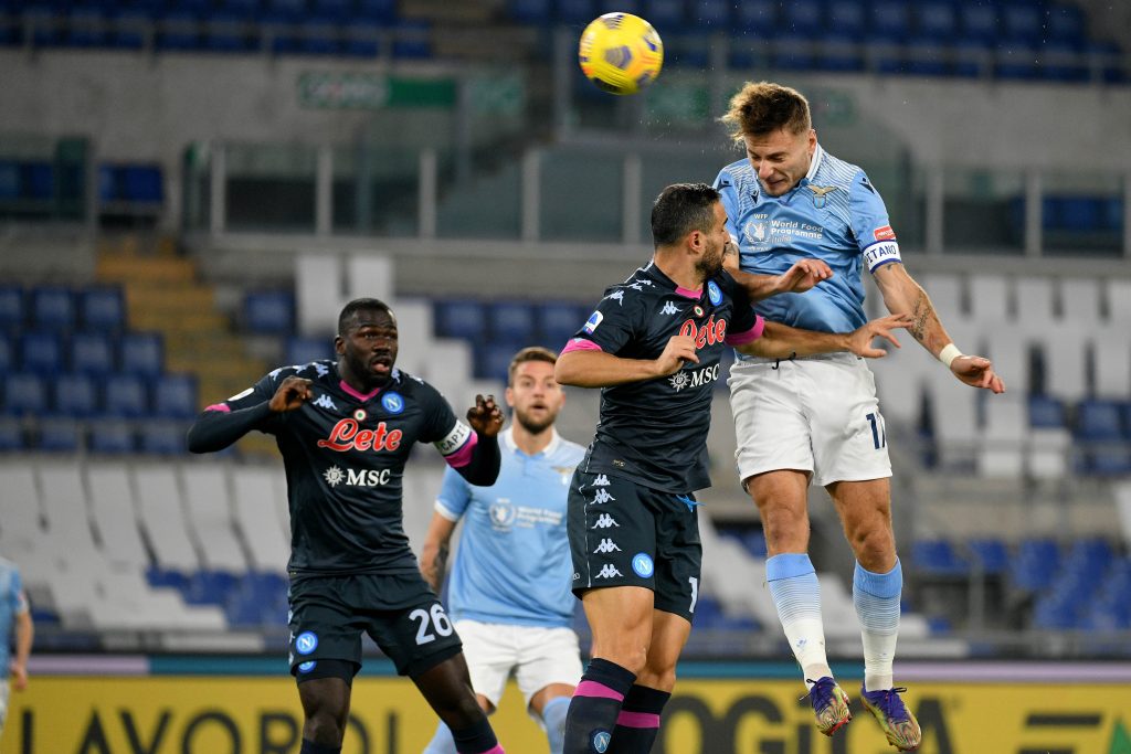 Immobile in gol contro il Napoli