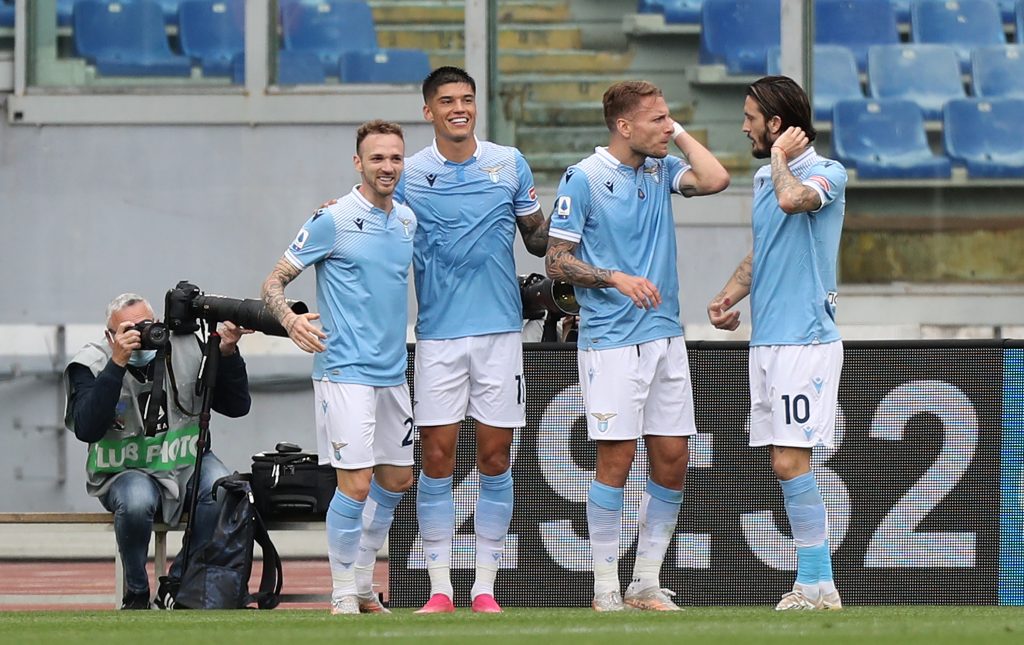 Lazio-Genoa, esultanza