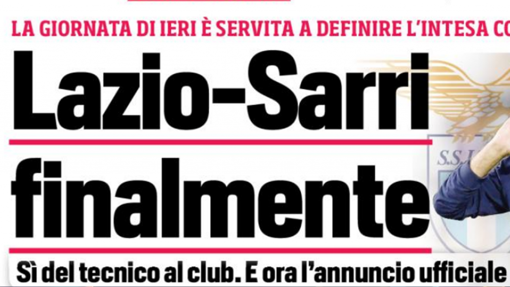 Lazio-Sarri, finalmente