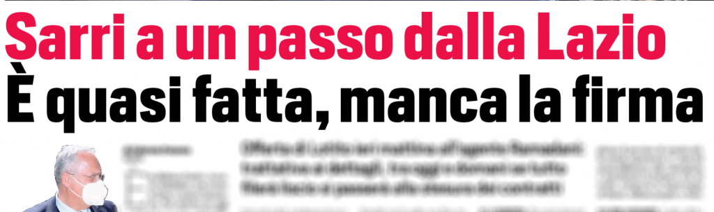 Il titolo di oggi del Corriere dello Sport