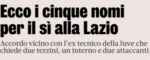 Il titolo della Gazzetta