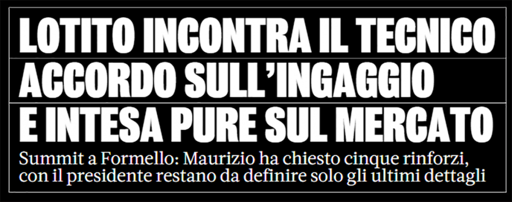 La Gazzetta sulla trattativa