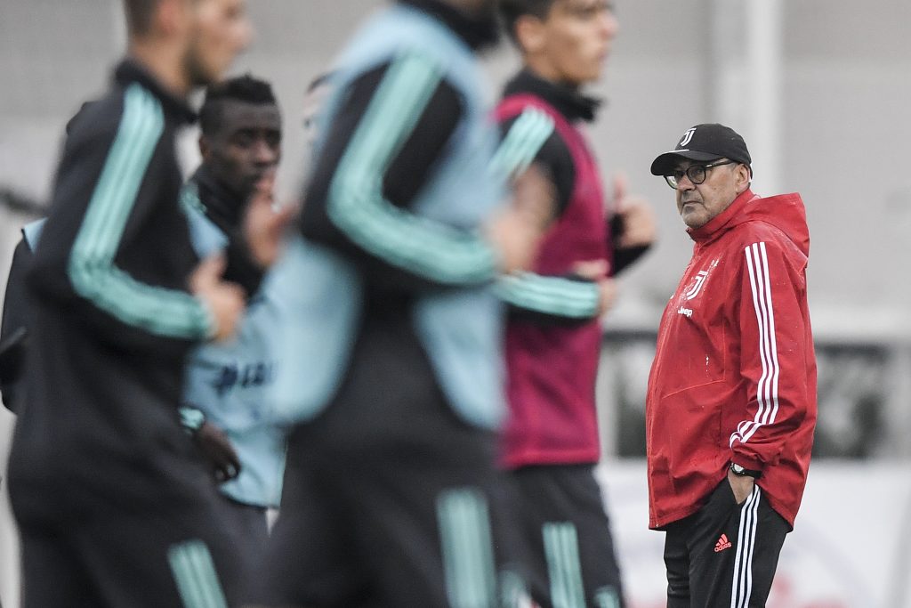 Maurizio Sarri in allenamento