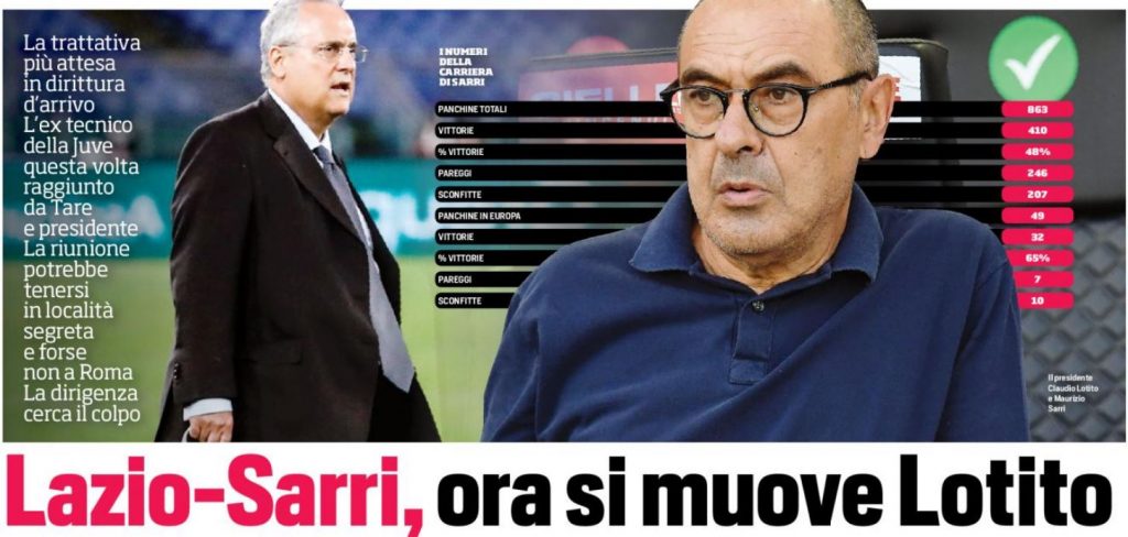 Lotito incontra Sarri
