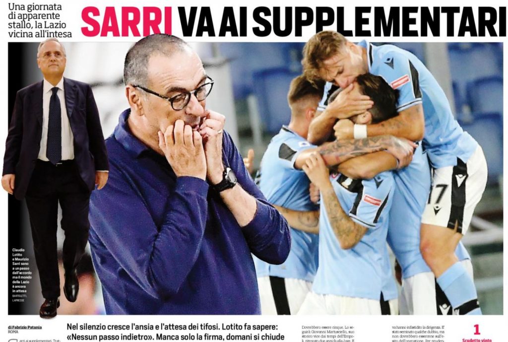 Sarri, il titolo del CorSport