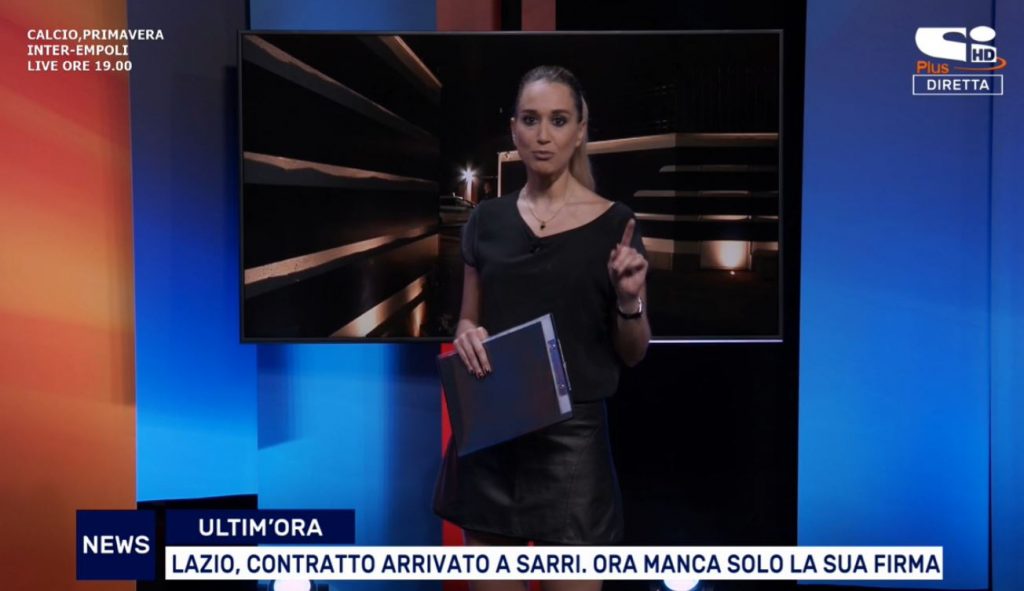 Sarri, ecco la schermata di Sportitalia