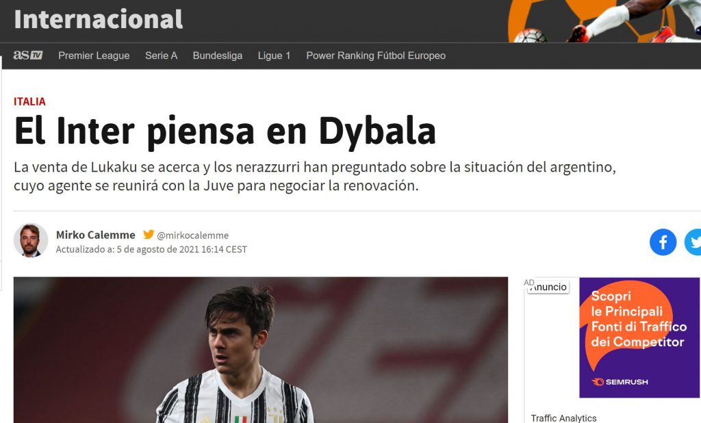 AS su Dybala