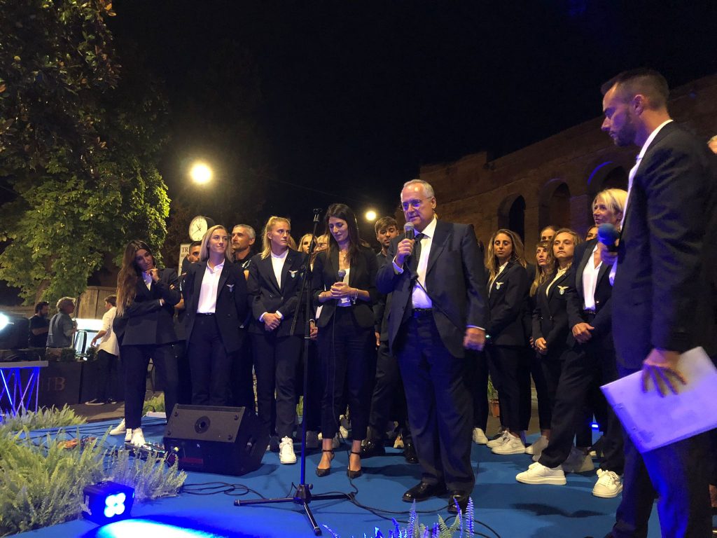 Claudio Lotito e Virginia Raggi