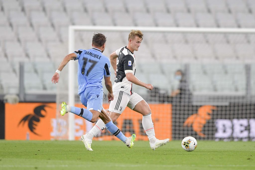 Immobile e De Ligt in Juventus-Lazio