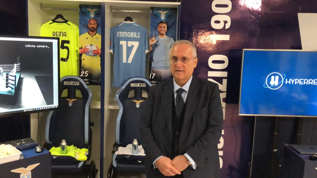 Lotito nello spogliatoio della Lazio