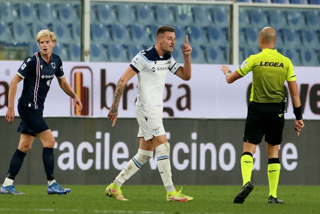 Milinkovic e Fabbri in Sampdoria-Lazio