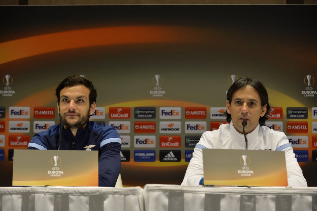 SS Lazio Press Conference And Walk Around In Kiev