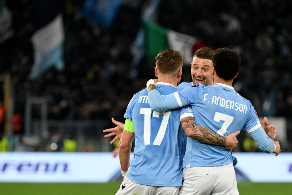 Ciro Immobile, Milinkovic e Felipe Anderson