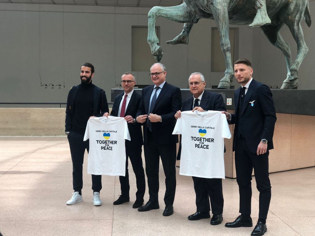 Lotito e Immobile in Campidoglio