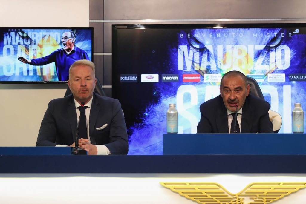 Igli Tare e Maurizio Sarri