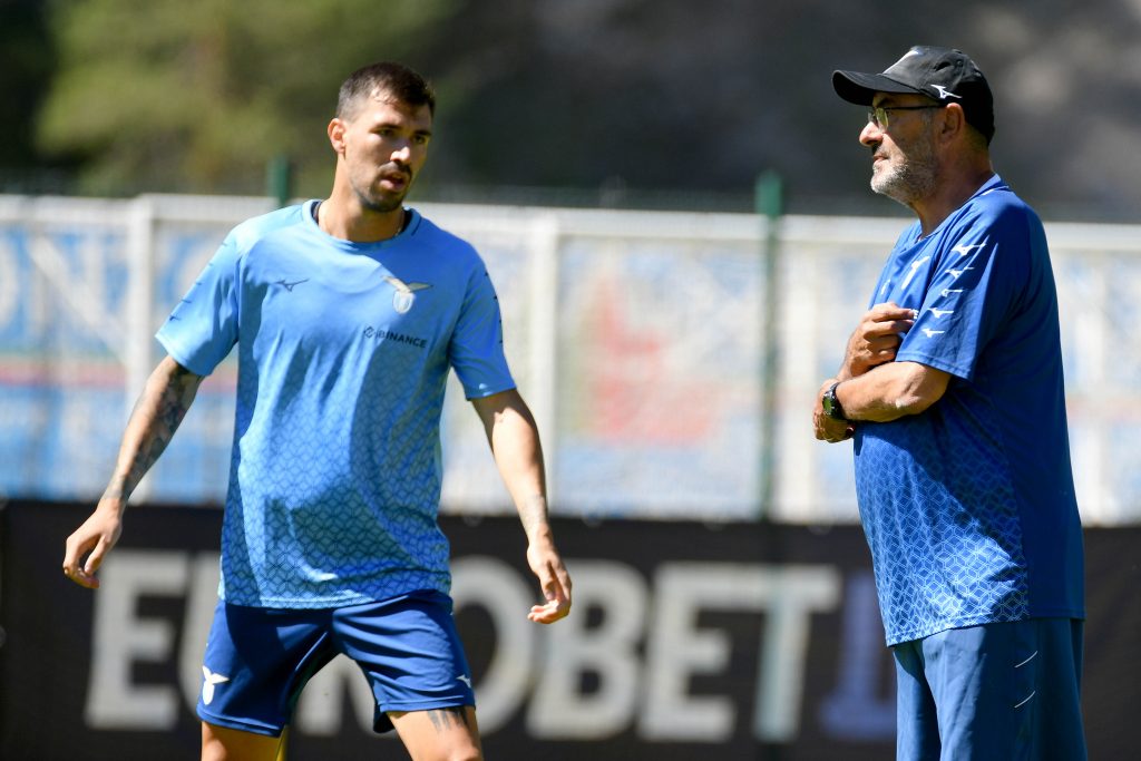 Alessio Romagnoli e Maurizio Sarri