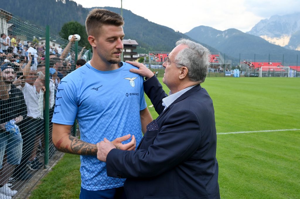 Claudio Lotito e Sergej Milinkovic-Savic
