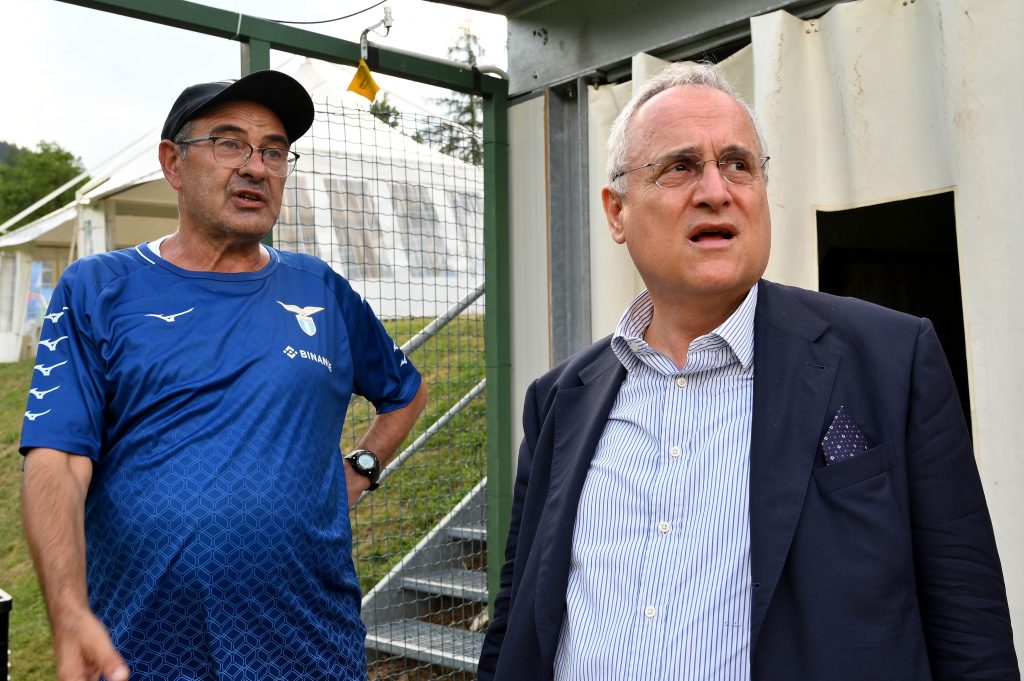 Claudio Lotito e Maurizio Sarri
