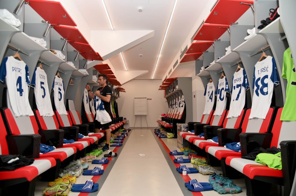 Spogliatoio Lazio contro la Cremonese