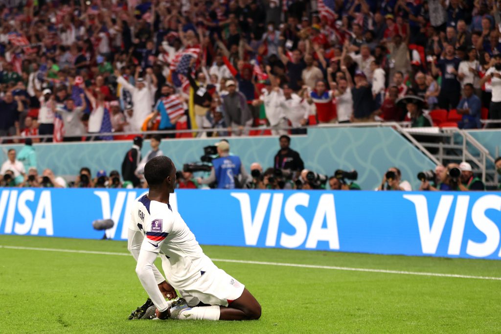 L'esultanza di Timothy Weah