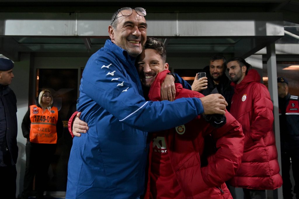 Maurizio Sarri e Dries Mertens