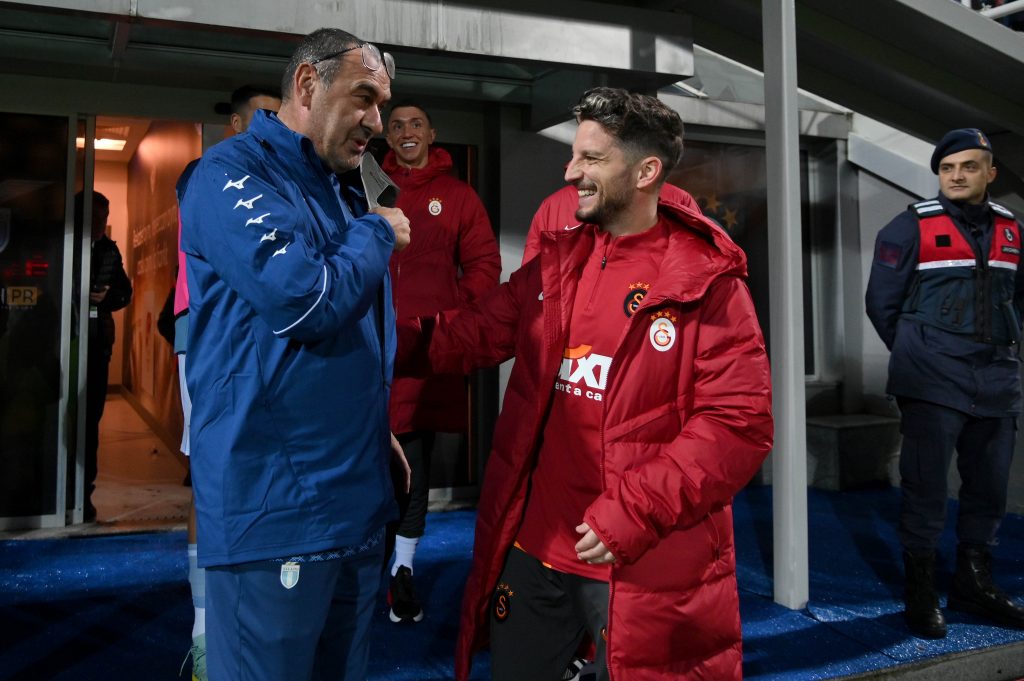 Maurizio Sarri e Dries Mertens