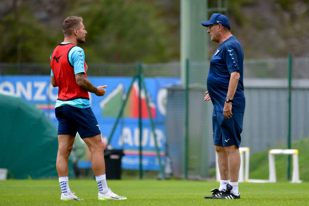 Maurizio Sarri e Immobile