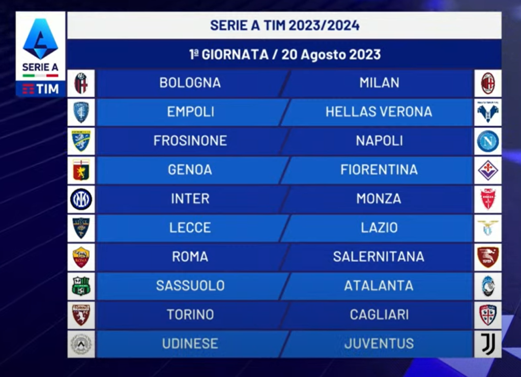 Prima giornata Serie A