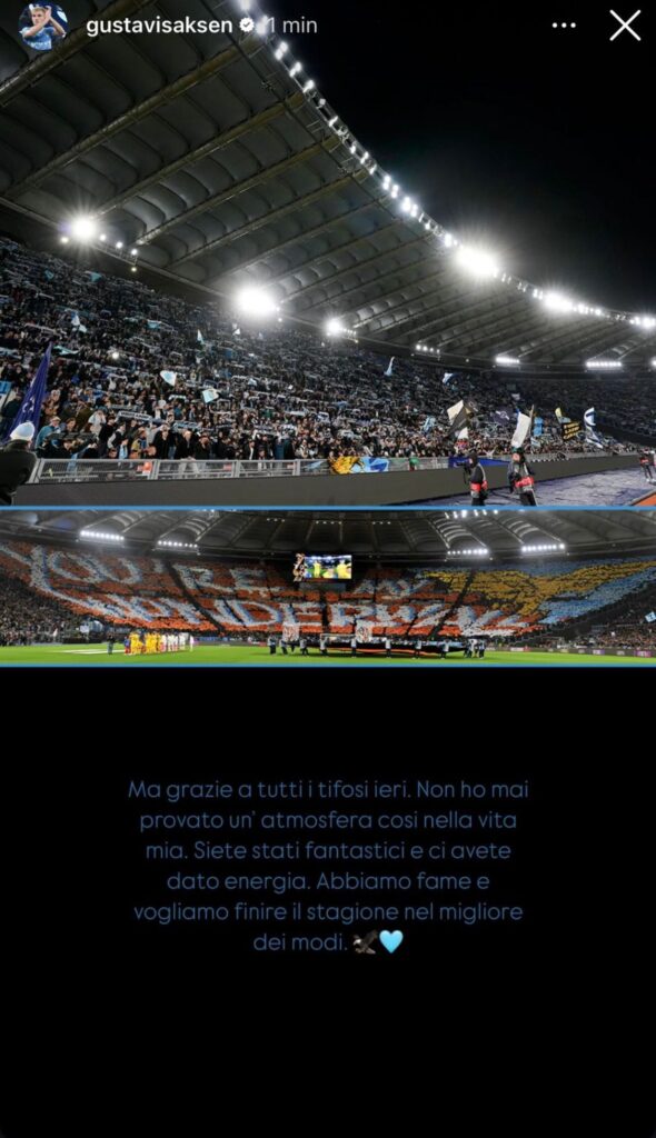 Isaksen Instagram Lazio-Bodo/Glimt