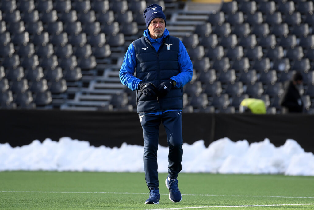 S.S. Lazio Training Session And Press Conference - UEFA Europa League 2024/25 Quarter Final First Leg