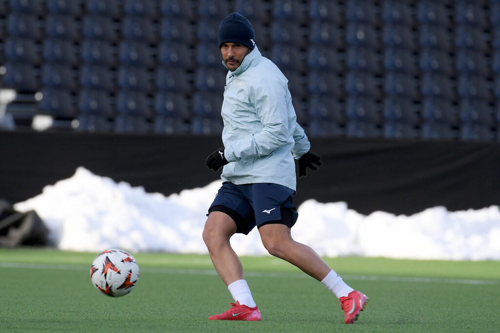 S.S. Lazio Training Session And Press Conference - UEFA Europa League 2024/25 Quarter Final First Leg