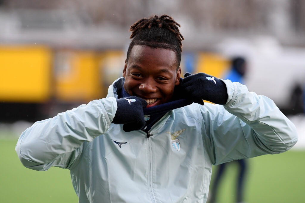 S.S. Lazio Training Session And Press Conference - UEFA Europa League 2024/25 Quarter Final First Leg