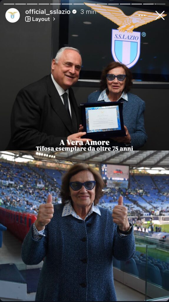 Lotito premia Vera Amore, Lazio-Lecce 2024/2025
