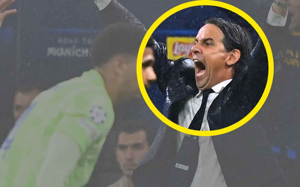 Inzaghi durante Inter-Barcellona